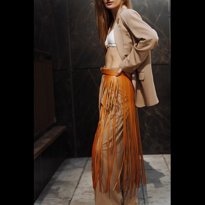 Bonny пояс с бахромой 80 Желтый