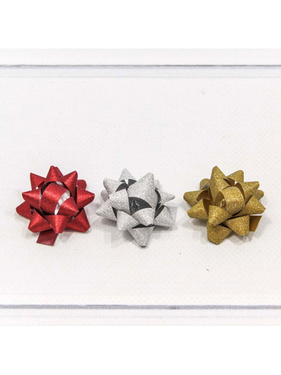Бант-звезда на подарок &quot;Матовый блеск&quot; (микс), 6,3 см