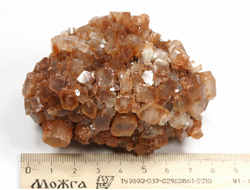 Арагонит оранжевый, сросток кристаллов, Марокко (87*63*46 мм, 303 г) №29389