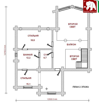 Проект 3-62, 205 кв.м., 15*15,5