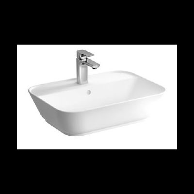 Прямоугольная раковина-чаша с отверстием под смеситель, VitrA Geo, 60 см, цвет белый, 7426B003-0001