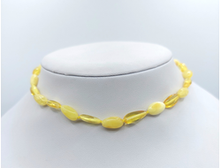 Детские бусы из натурального янтаря через узелок 001159