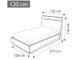 Кровать "legno" 120х200 см