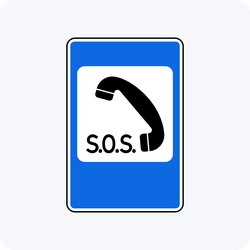 Дорожный знак 7.19 Телефон экстренной связи