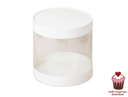 Коробка тубус Премиум Белый d20 h20 см