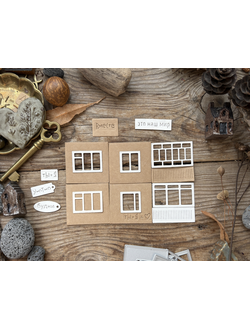 Набор ножей для вырубки «Вот и окна в сумраке зажглись»