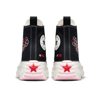 Кеды Converse Run Star Hike High Top Love Me черно-белые на платформе женские