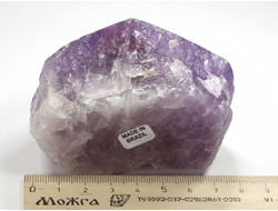 Аметист, аметрин, кристалл полированный со спиленным основанием (80*75*50 мм, 377 г) №37662