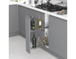 Бутылочница в базу 150мм, Starax S-2422-С, 106х475х495 мм, направляющие Blum Tandem, частичного выдвижения, с доводчиком, левая