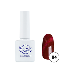 Гель-лак FOR YOU Cat's eye DIAMOND RED № 04
