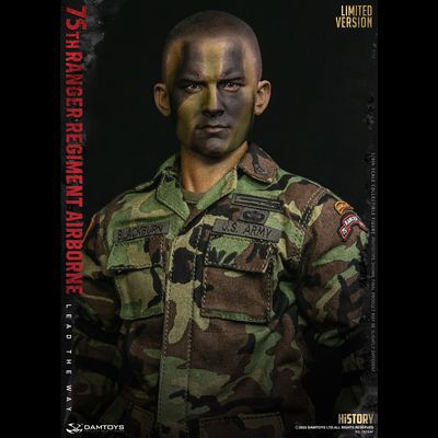Американский десантник с пулеметом (лимитированная версия) - КОЛЛЕКЦИОННАЯ ФИГУРКА 1/6 75th RANGER REGIMENT AIRBORNE SAW GUNNER LIMITED VER (78094F) - DAMTOYS