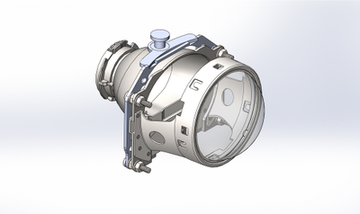 Переходные рамки для адаптивных фар Volvo XC90 под модуль Hella 3R/Hella R New (Комплект, 2шт)