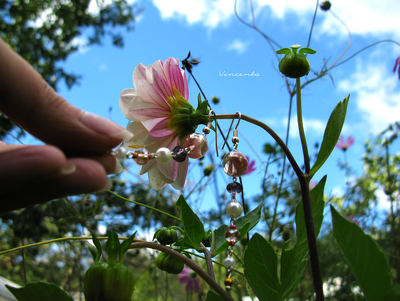 Красивые длинные серьги "Хрустальная роса"