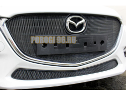 Защита радиатора Mazda 3 2016-2019 black верх