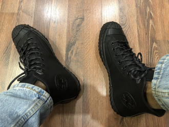 Кеды Converse All Star total black кожаные черные