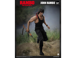 Джон Рэмбо в черном (Сильвестр Сталлоне)  - Коллекционная ФИГУРКА 1/6 scale John Rambo 2.0 (3Z03280W0) - Threezero