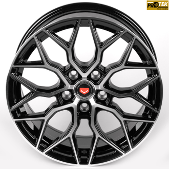 Комплект дисков R17 7,5J ET+35 5*114,3 Vossen iV-1155-SM155 Черный с полированными лучами (81910)