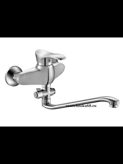 Смеситель для ванны латунный Oute с длинным изливом 35 см переключатель девертор картриджный T0123