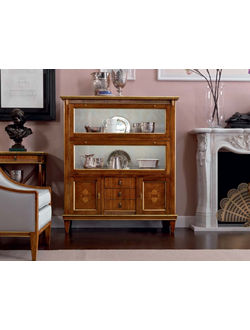 ВИТРИНА С ДВУМЯ ОТКИДНЫМИ СТВОРКАМИ (L124*P43*H143) ART. 16.67 GOLD TOSATO