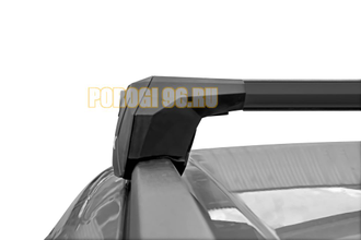 Багажная система БС6 LUX SCOUT черная на интегрированные рейлинги для Lexus LX III 2015-2021