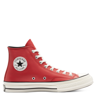 Кеды Converse Leather Chuck 70 High Top кожаные красные высокие