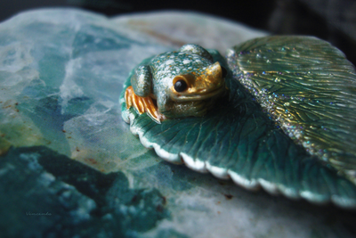 Брошь с лягушкой "Принцесса с окраин Ранней Осени"