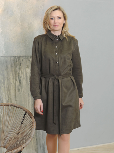 Платье: 101-10211 ЗАМША