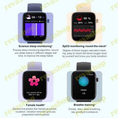 revashop Умные часы с голосовым вызовом, умные часы с большим экраном, смарт-часы с функцией голосов