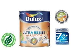Dulux Ultra Resist Для детской краска водно-дисперсионная для стен и потолков матовая