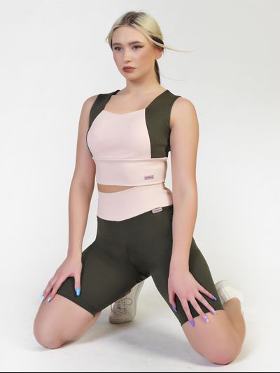 Бриджи 688-164 Хаки с пудрой