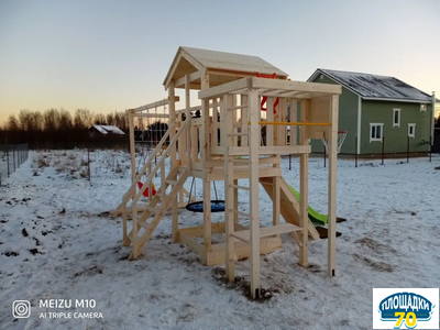 Детская площадка Савушка Мастер 4 + качели-гнездо