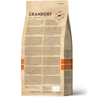 Grandorf (Грандорф) сухой корм для стерилизованных кошек и кастрированных котов Индейка, 400 г