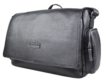 Кожаная мужская сумка Toara black (арт. 5058-61)