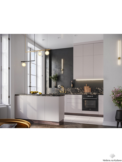 Сиэль Атласный серый модульная кухня