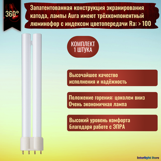 Aura Unique-L Long Life 55w/840 2G11