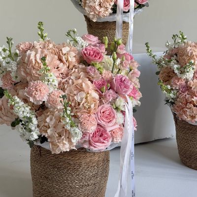 Плетёная корзина МИКС ЦВЕТОВ L