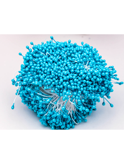 Тычинки капельки около 340 нитей , двусторонние , цвет голубой