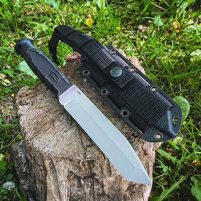 ТАКТИЧЕСКИЙ НОЖ ХАНТЕР ТАНТО сталь Х12МФ, рукоять резина, НОЖНЫ ABS