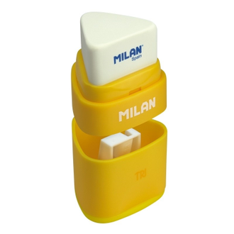Ластик-точилка Milan TRI, пластик, цвет в ассорт. 4700116