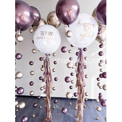 Шары цепочки с пузырями (8 шт), "Черный кофе"