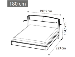 Кровать "Sinkro" 180х200 см (экокожа Visione)