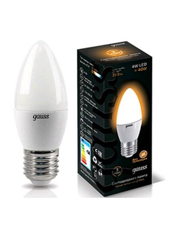 Лампа Gauss LED Candle 4W E27 2700K 1/10/50/EB103102104