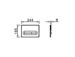 Комплект: подвесной безободковый унитаз VitrA Metropole Rim-Ex, с тонким сиденьем с микролифтом, инсталяцией и панелью управления, 9820B003-7201