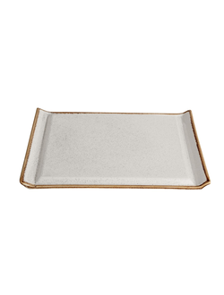 Тарелка для стейка 32*26 см фарфор цвет бежевый