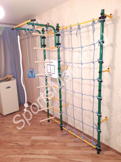 ДСК Юный Атлет модель "Пристенный с стойкой-сеткой" зеленый, баскетбольный щит ROMANA.