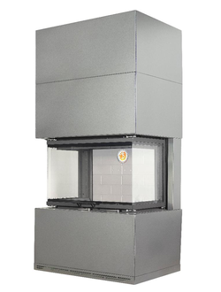 Экокамин Родос 800 Графит белый шамот