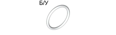 ! Б/У - Rubber Belt Small Round Cross Section - Approx. 2 x 2, White (x71 / 4544140 / 70902) - Б/У