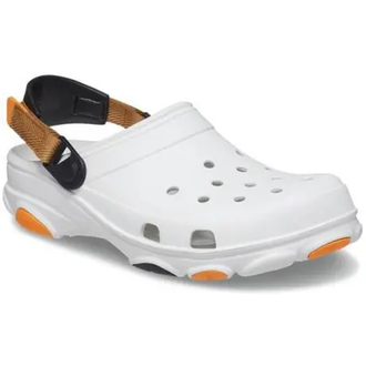 CROCS CLASSIC ALL TERRAIN CLOG БЕЛЫЕ С ОРАНЖЕВЫМ