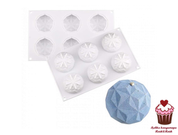 Форма для муссовых десертов Гемма mini 6 шт, силикон, Китай