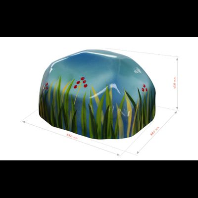 Мягкий игровой элемент «Камень» с рисунком